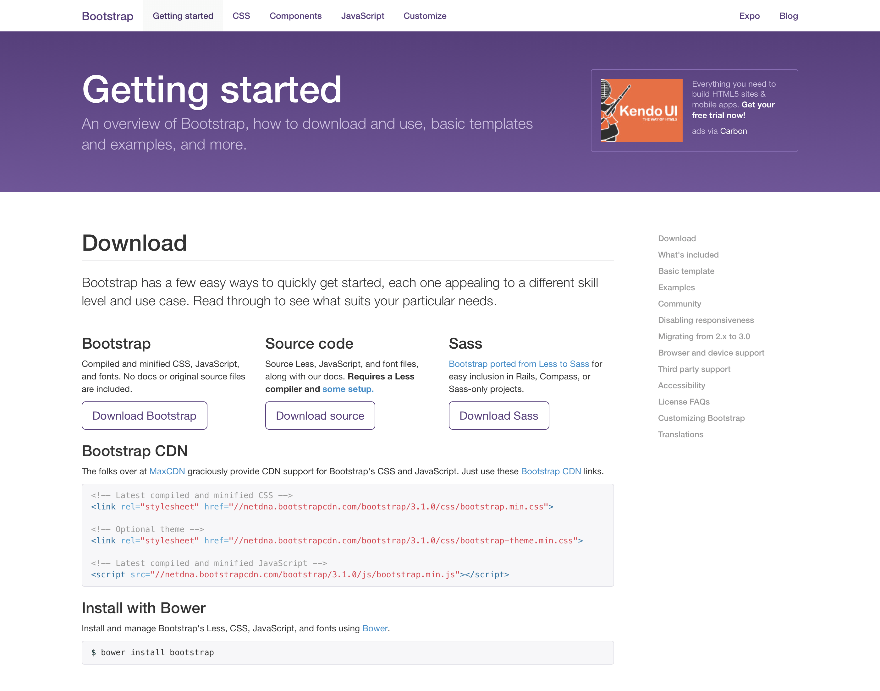 New Bootstrap docs