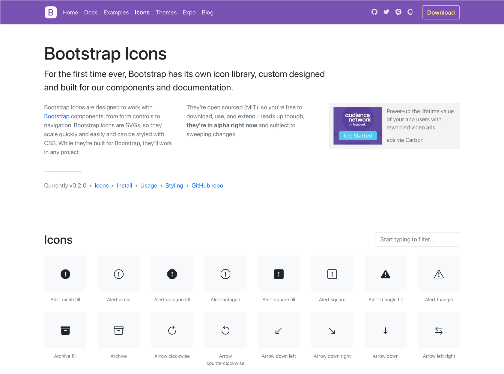 Bootstrap Icons docs