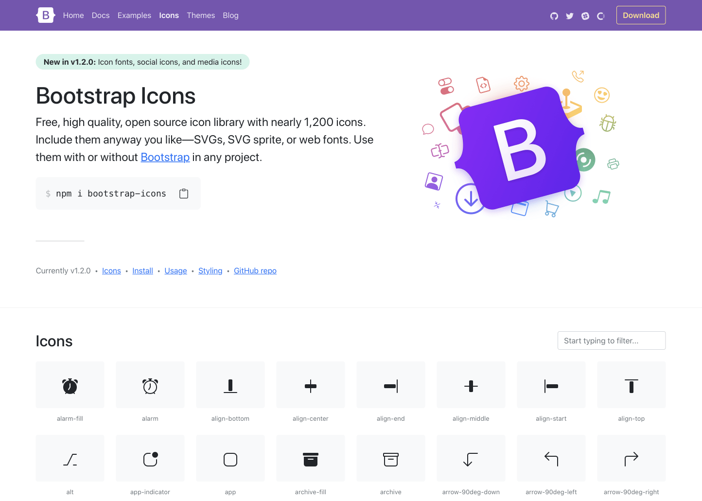 bootstrap icons