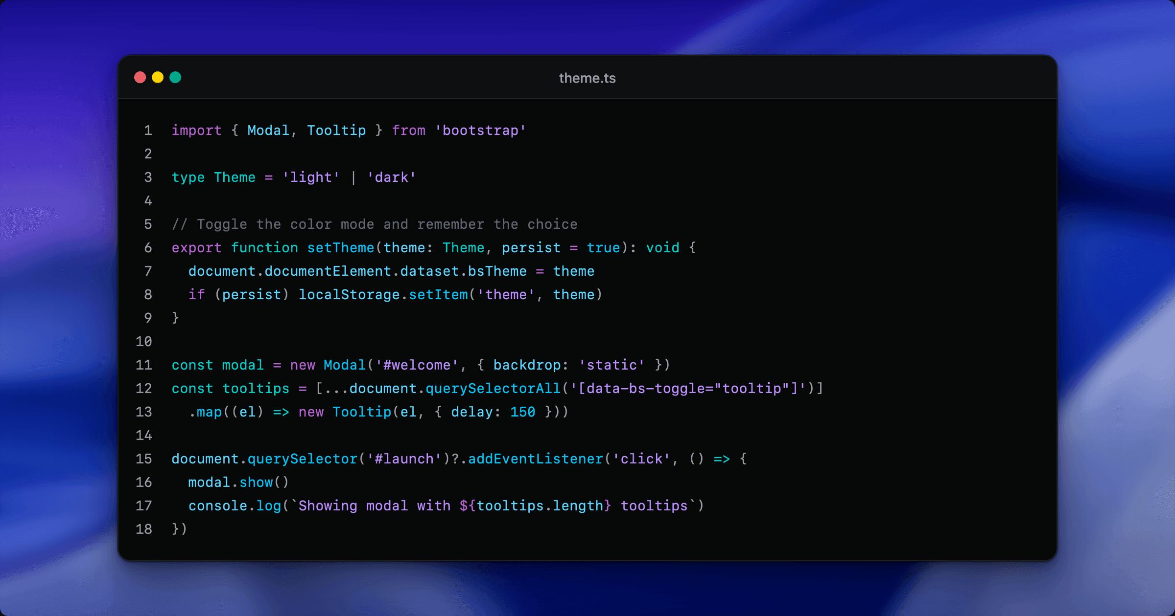 Bootstrap Dark theme