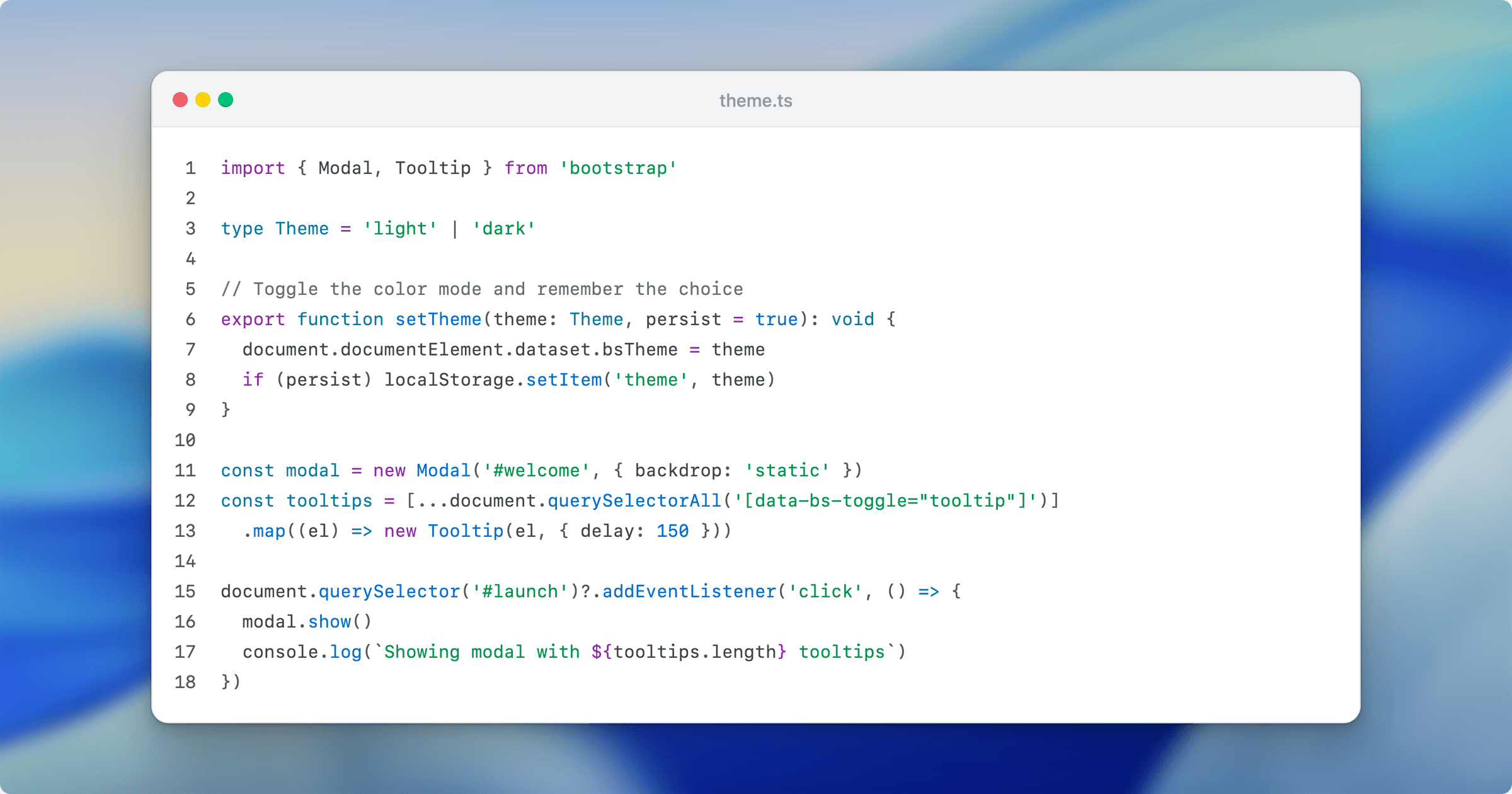 Bootstrap Light theme