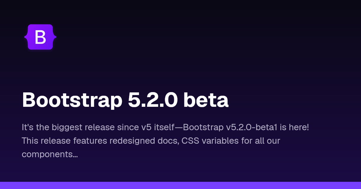 Bootstrap 5.2.0 beta | Bootstrap Blog
